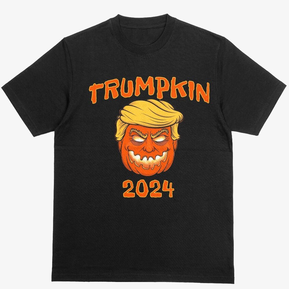 TRUMPKIN Donald Trump Halloween Funny Humorous T-shirt Black